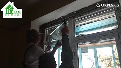 Установка балконного блока в кирпичном доме в Киеве видео ™4 Этаж Установка балконного блока в кирпичном доме в Киеве видео ™4 Этаж