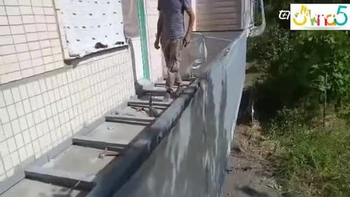 Вынос балкона по плите Киев ул. Никольско-слободская видео ™ОКна 5 Вынос балкона по плите Киев ул. Никольско-слободская видео ™ОКна 5